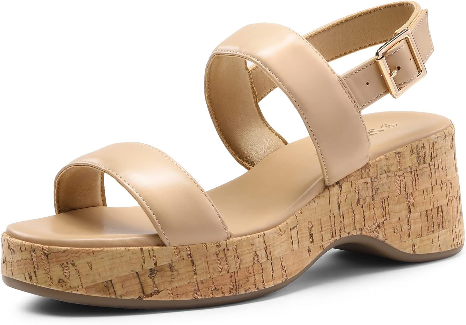 DREAM PAIRS Women Comfy Wedge Sandals Open Toe Dressy Casual Buckle Ankle Strap Raffia Platform S... | Amazon (US)