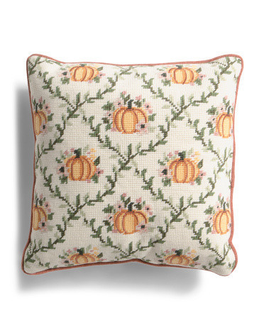 14x14 Needlepoint Feeling Vine Pillow | TJ Maxx