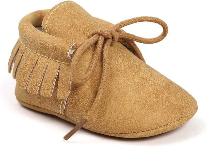 Meckior First Walkers - Unisex Baby Boys Girls Moccasins Soft Sole Tassels Prewalker Anti-Slip Lo... | Amazon (US)