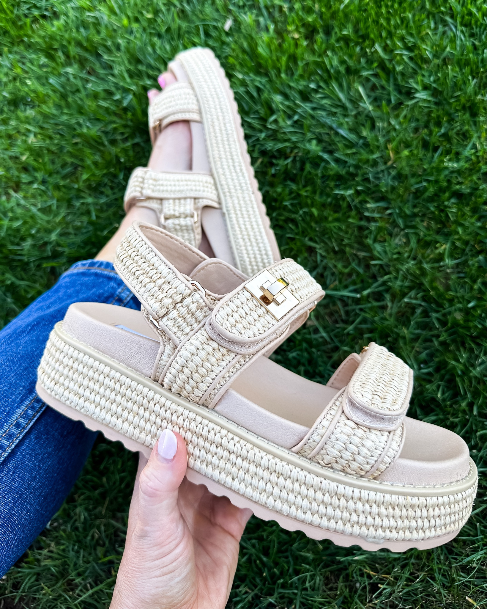Platform sandals | spring shoes | summer sandals 

I wasn’t sure about this style at first but I wore them today and I really think they’re adorable! Size up! This brand runs small.

I linked my exact sandals from two retailers and the look for less option 🥰

#LTKfindsunder100 #LTKfindsunder50 #LTKshoecrush