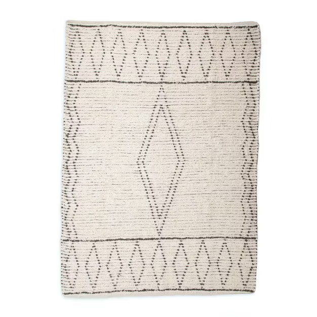 Crane Baby 5' x 7' Hand-Woven Cotton Rug - Ezra Cream | Target