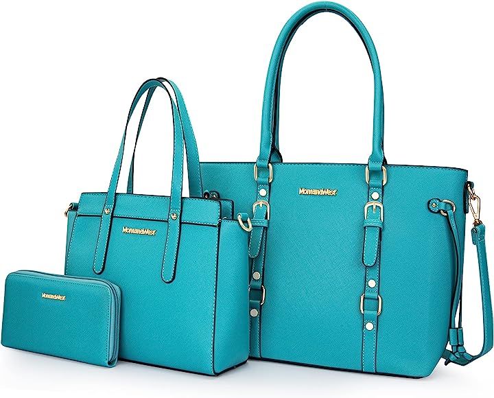 Montana West Purses and Handbags for Women 3PCS Tote Purse and Wallet Set | Amazon (US)