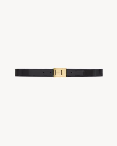 la 76 buckle belt in brushed leather | Saint Laurent Inc. (Global)