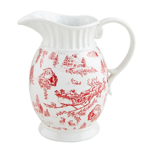 Mud Pie Toile Ceramic Pitcher; 70 oz | Amazon (US)