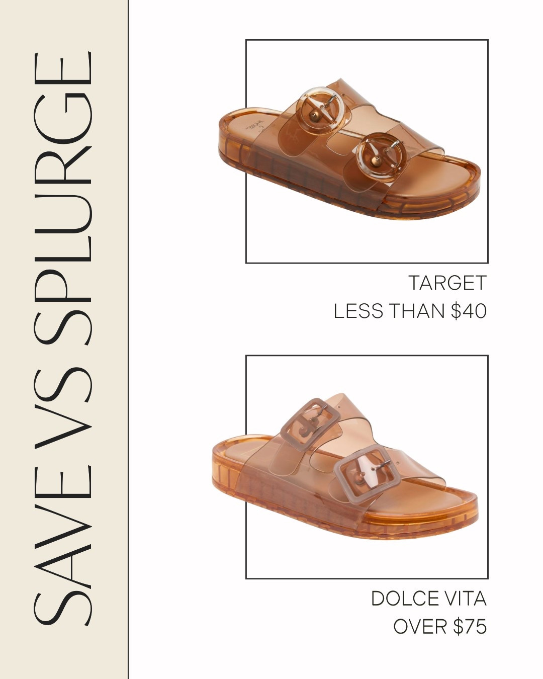 Save Vs Splurge - Affordable Fashion Finds ✨

save vs splurge // target style // save or splurge // target finds // target fashion // look for less // footbed sandals // jelly sandals // jelly shoes // spring shoes // spring sandals

#LTKgrwm #LTKootd #LTKSeasonal