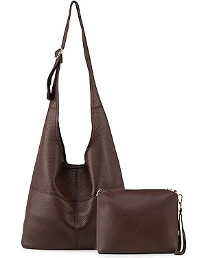 Montana West Hobo Bags Purse for Women Ultra Soft Foldable Shoulder Slouchy Handbags with Coin Pu... | Amazon (US)