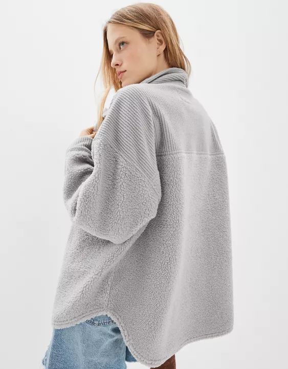 AE Cozy Sherpa Shacket | American Eagle Outfitters (US & CA)