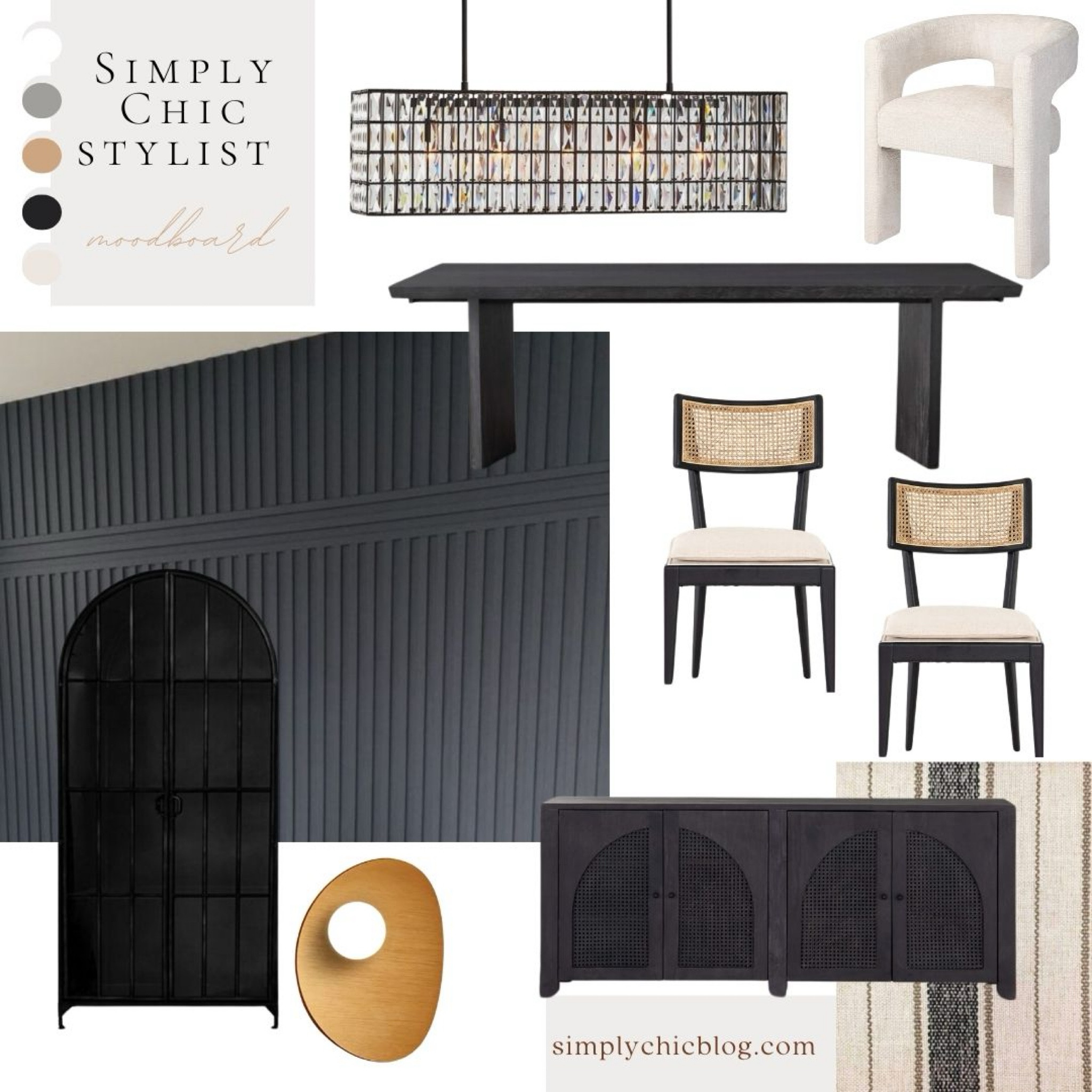 Black-and-white dining room timeless, but yet traditional design, adding in the millwork on one wall of your dining room makes a huge difference or the entire space a glamorous setting. 

#LTKHome