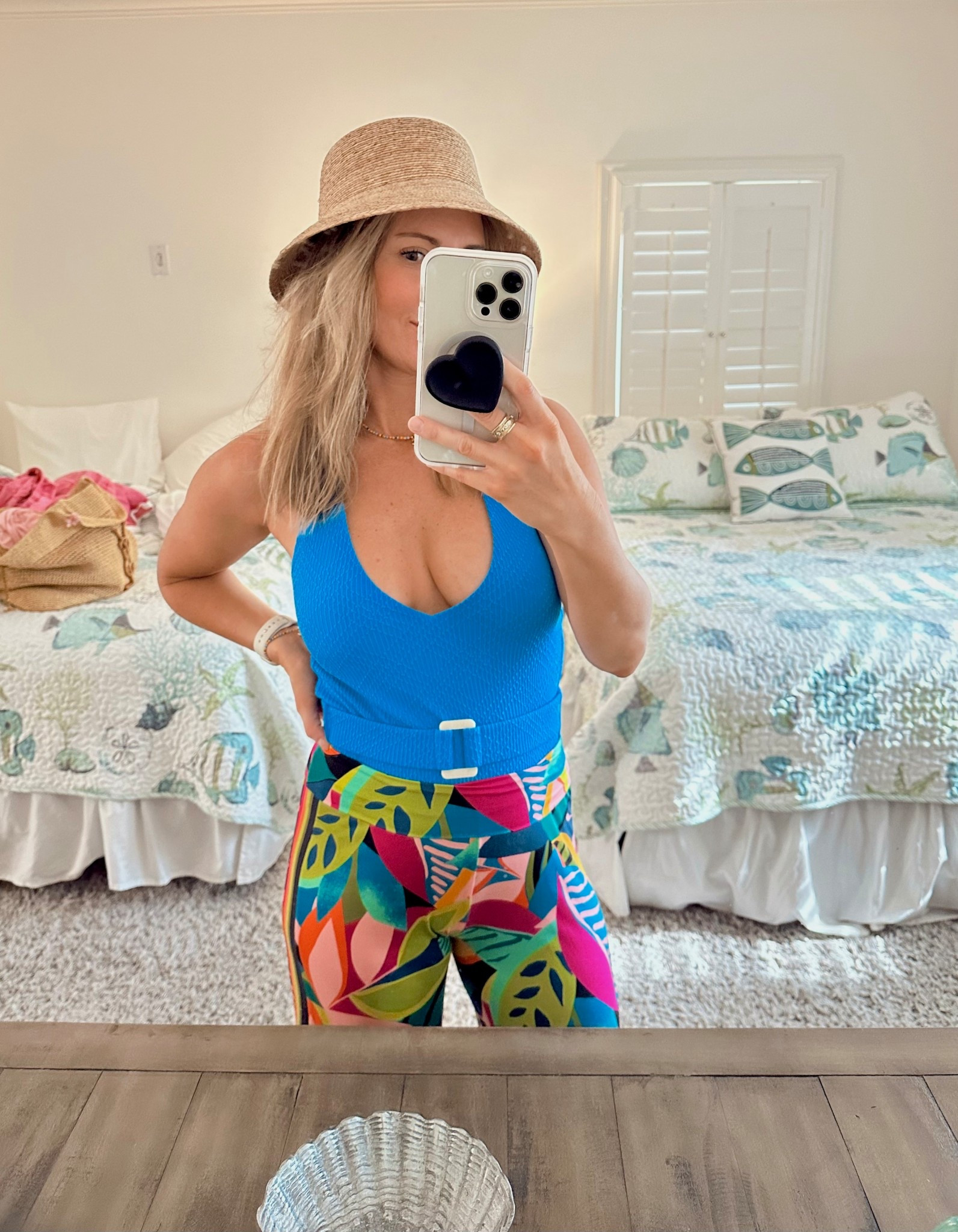 This swim suit goes great with any kind of colorful pants! 🩵 #Swim #Swimsuit #Resortwear #PoolOutfit #BeachOutfit #ResortOutfit #OnePiece ##SunHat #ColorfulPants #SummerOutfit #Summer

#LTKSwim #LTKTravel #LTKBeauty