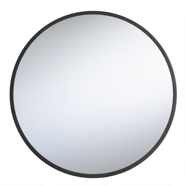 Round Black Sana Mirror | World Market