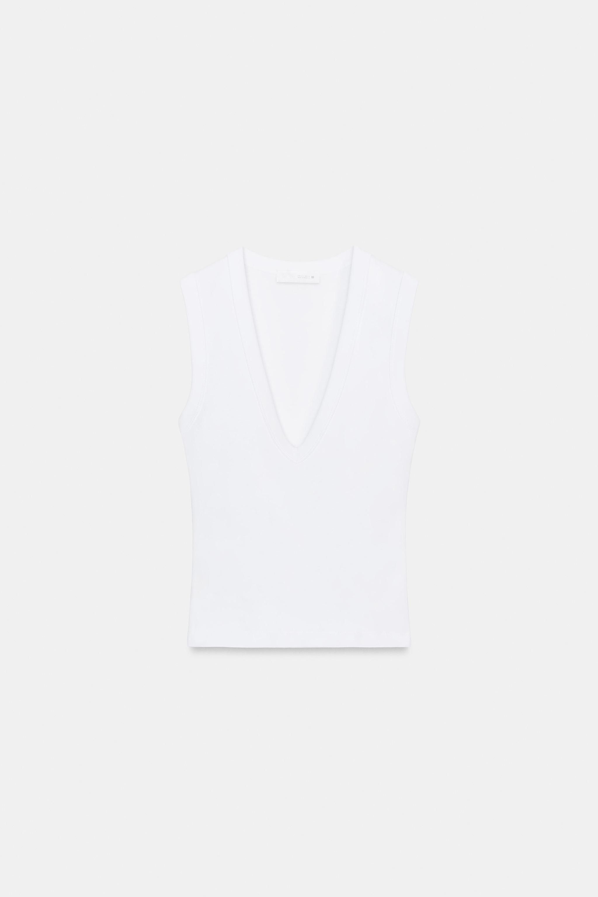 COTTON V-NECK T-SHIRT | Zara US