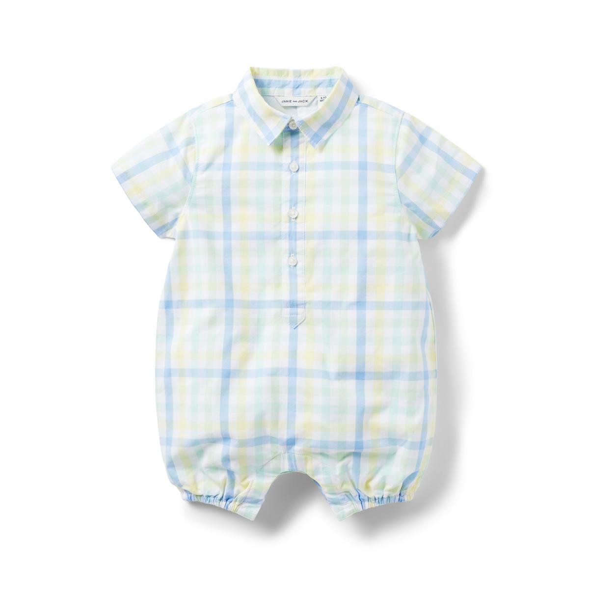 Baby Plaid Poplin Romper | Janie and Jack