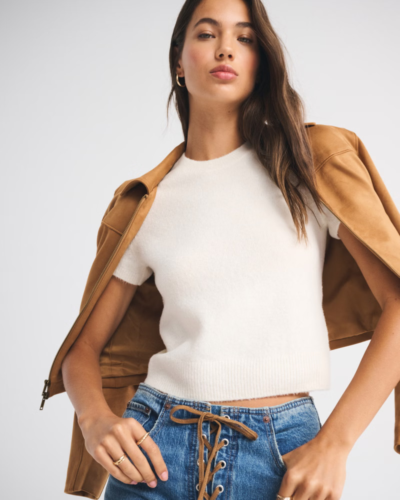 Women's Skimming Crew Sweater Tee | Women's Tops | Abercrombie.com | Abercrombie & Fitch (US)