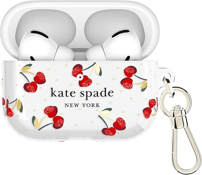Kate Spade New York AirPods Pro 3 Protective Case with Keychain Ring Clip - Cherry Dot, Compatibl... | Amazon (US)