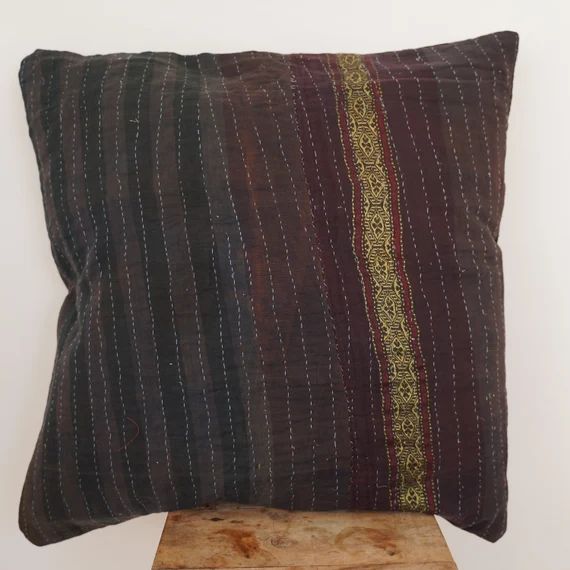 50x50cm Newly Arrival Vintage Kantha Pillow Cover Handmade - Etsy | Etsy (US)