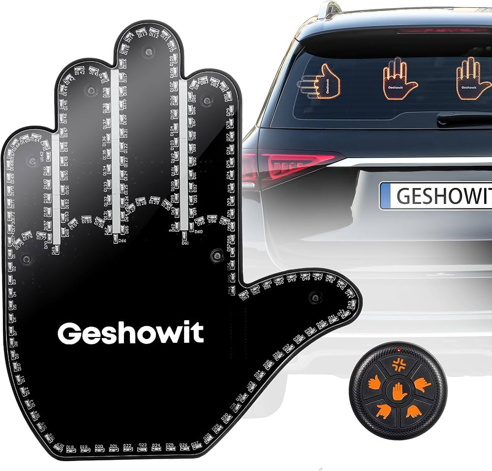 Car Accessories for Men - Car Finger Light with 6 Gestures Remote - Show Your Feelings to Drivers... | Amazon (US)
