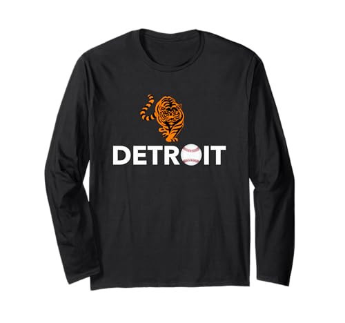 Distressed Tiger Mascot Dress for Baseball Detroit Fans Long Sleeve T-Shirt | Amazon (US)