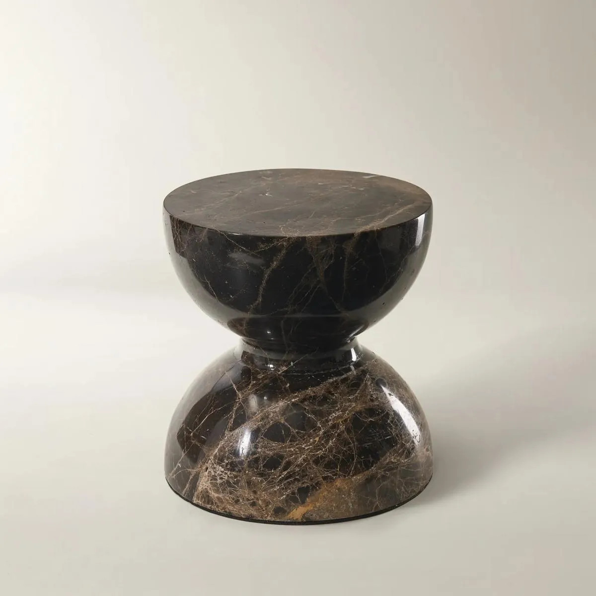 Hourglass Marble Object - Brown | Z Gallerie