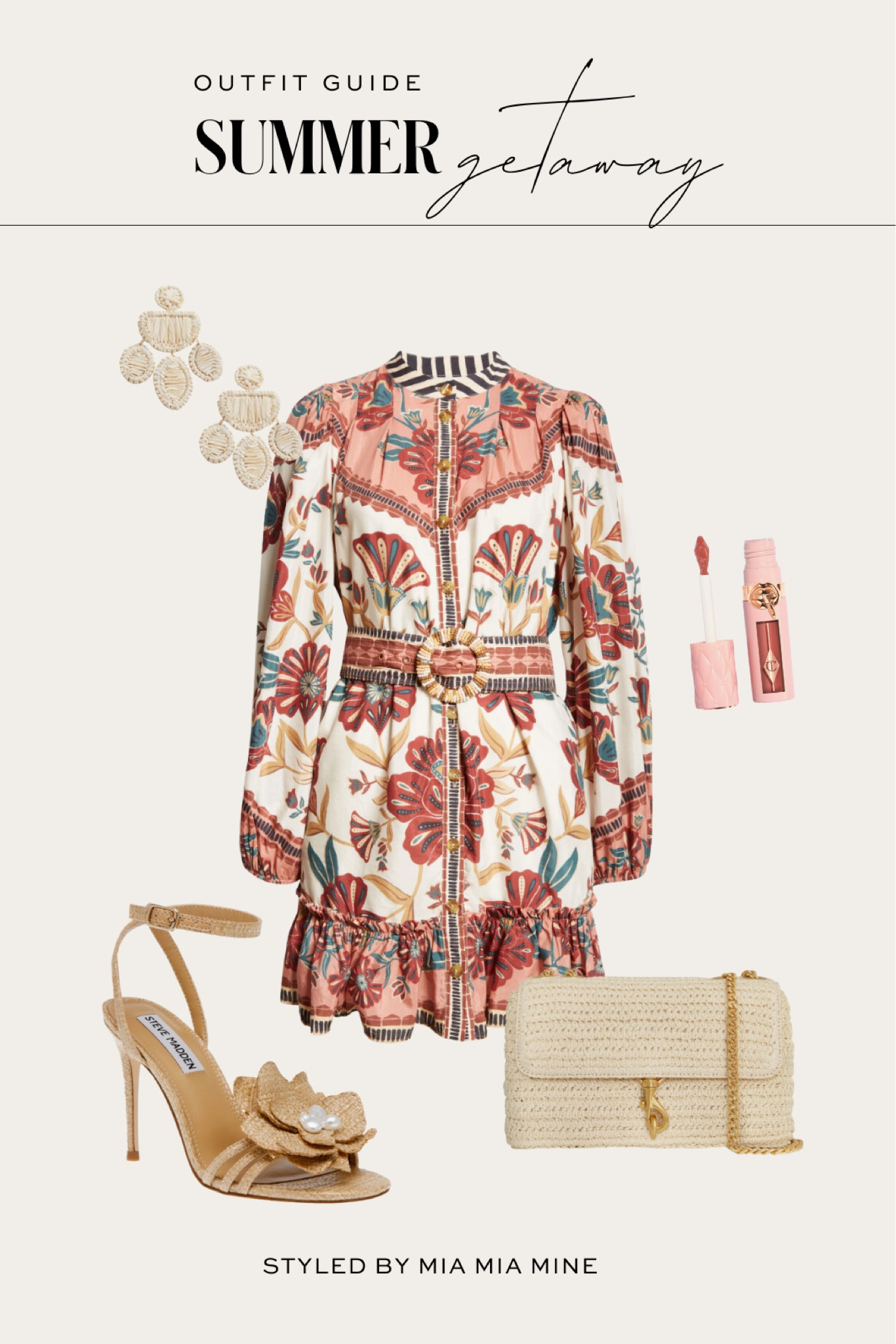 Summer outfit ideas 
Farm Rio floral dress
Steve Madden raffia sandals on sale
Rebecca minkoff crossbody bag 

#LTKSeasonal #LTKStyleTip #LTKSaleAlert