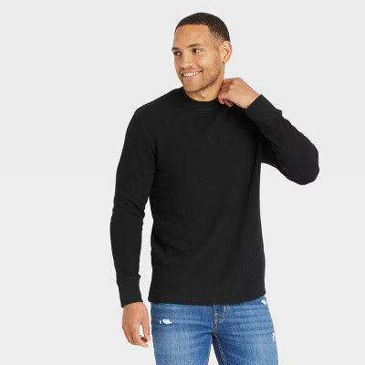 Men's Textured Long Sleeve T-Shirt - Goodfellow & Co™ | Target