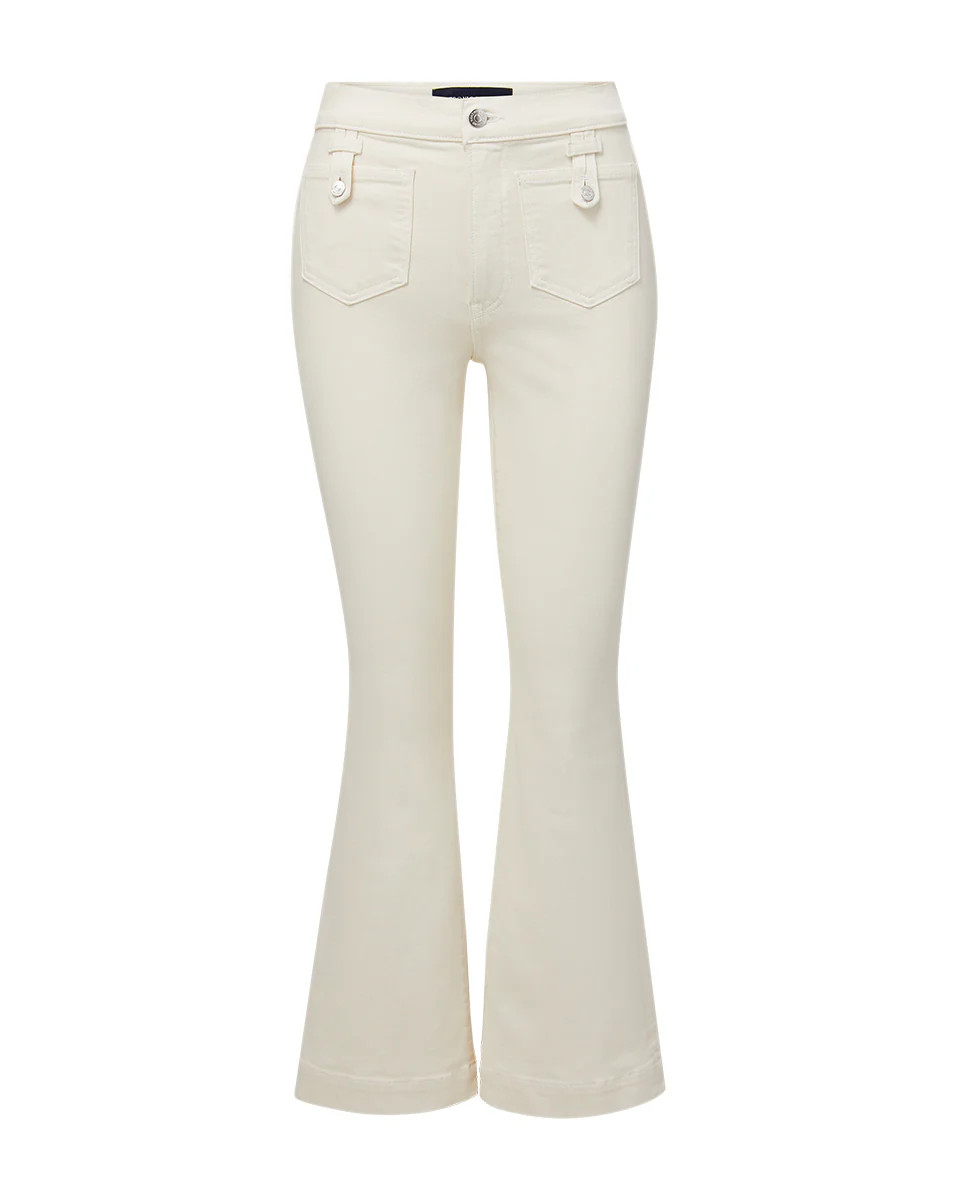 Carson Kick-Flare Jean | Tabbed Patch Pockets | Veronica Beard