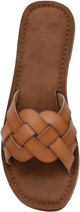 CUSHIONAIRE Women's Winnie woven slide Sandal +Comfort Foam | Amazon (US)