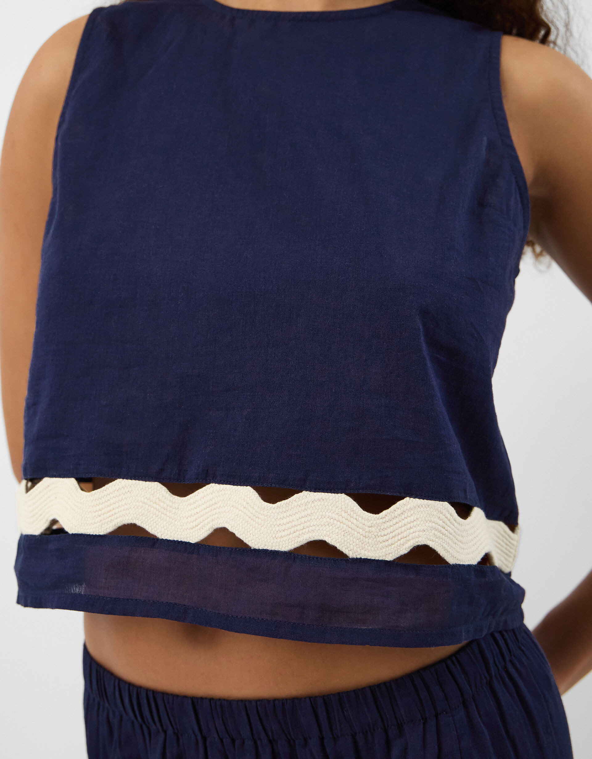 Ric Rac Sleeveless Top Blue | Accessorize (Global)