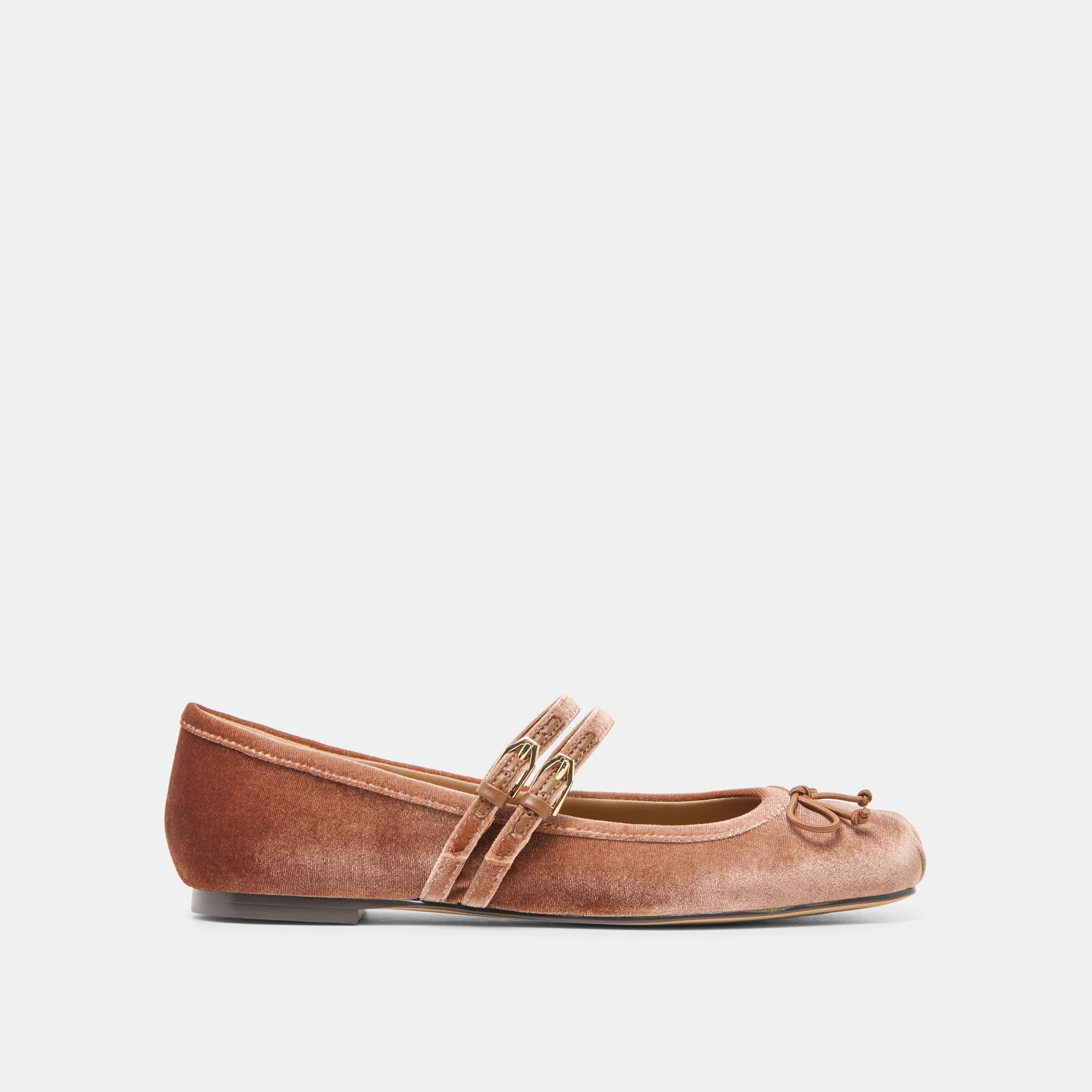 Gibsen Ballet Flats Dk Rose Velvet | DolceVita.com