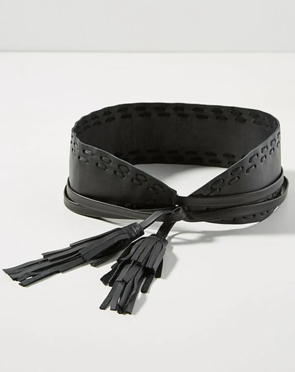 Faith Wrap Leather Belt - Black | ADA Collection