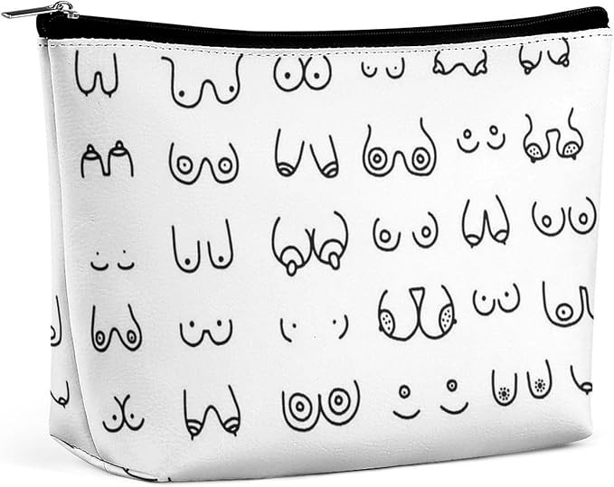 Women Cosmetics Bag Compatible with Woman Breast Set Funny Boobs, Makeup Pouch, Tools Toiletry Je... | Amazon (US)