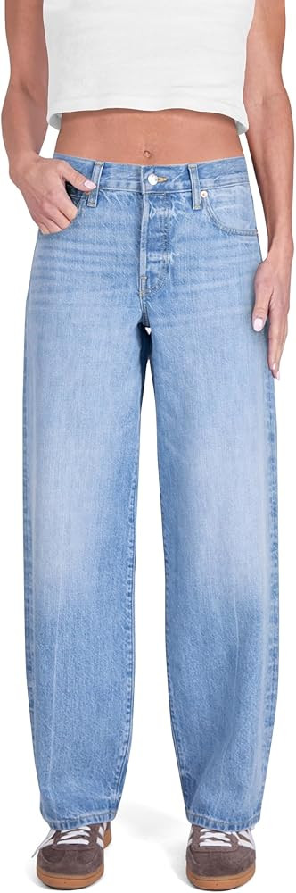 Women's Wide Leg Baggy Jeans Casual High Waisted ButtonFly Denim Pants | Amazon (US)