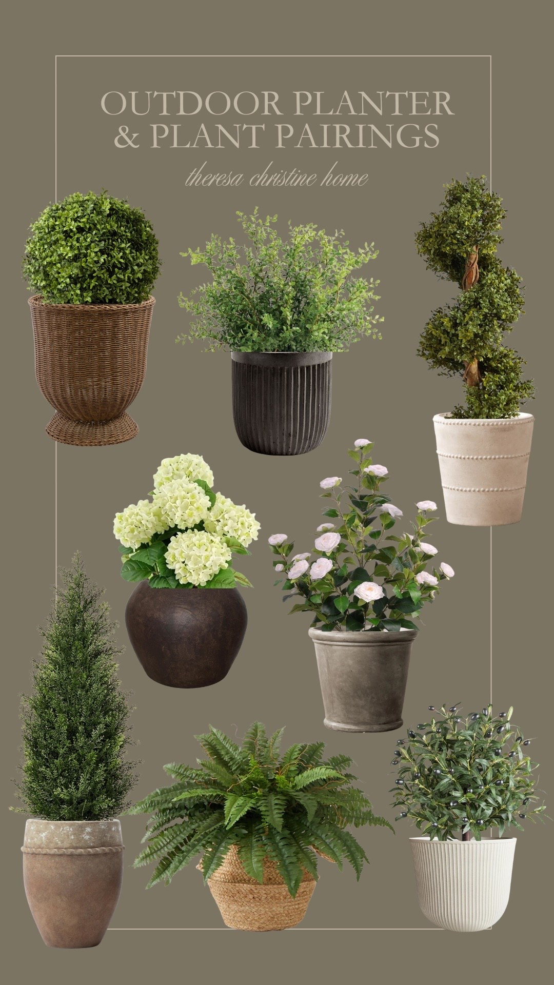 Outdoor planter and faux plant/flower pairings 🤎🍃 

#LTKSeasonal #LTKHome