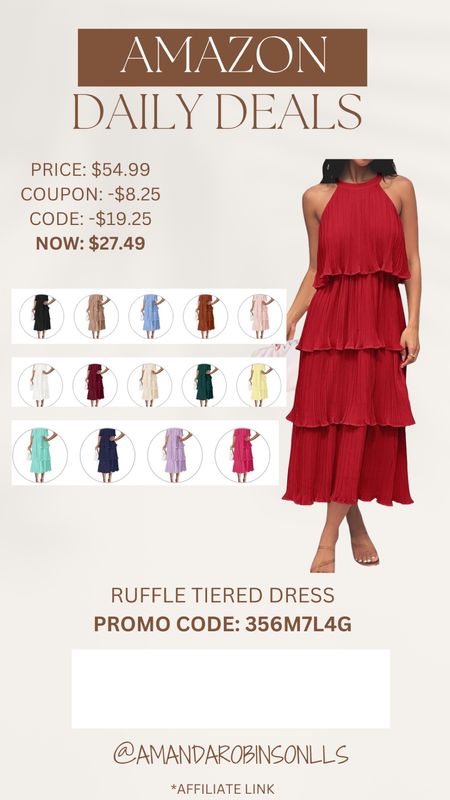Amazon daily deals
Ruffled tiered dress 

#LTKfindsunder50 #LTKwedding #LTKsalealert