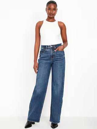 Curvy Extra High-Waisted Wide-Leg Jeans | Old Navy (US)