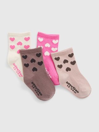Toddler Heart Crew Socks (4-Pack) | Gap (CA)