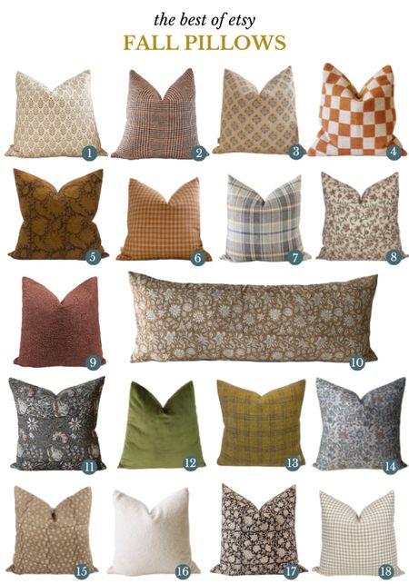 Fall Pillows // Embrace fall decor with these cozy fall pillow covers in linen, velvet, and boucle. Block print pillows, floral pillows and plaid pillows combine to create a warm and inviting fall look.

#LTKhome #LTKSeasonal #LTKunder50