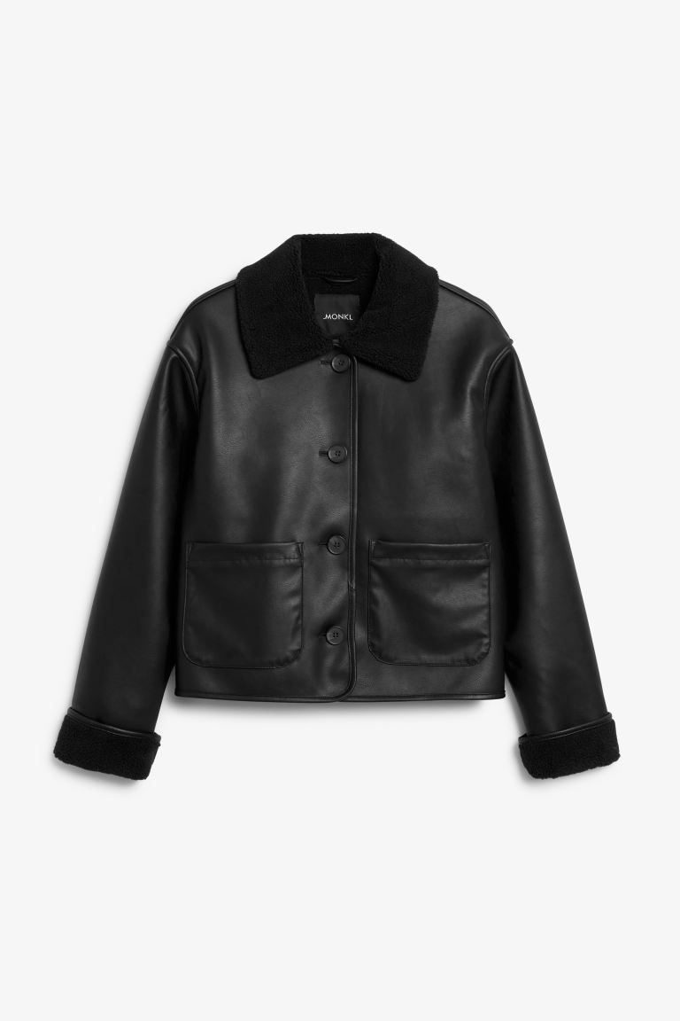 Faux leather aviator jacket | H&M (UK, MY, IN, SG, PH, TW, HK)