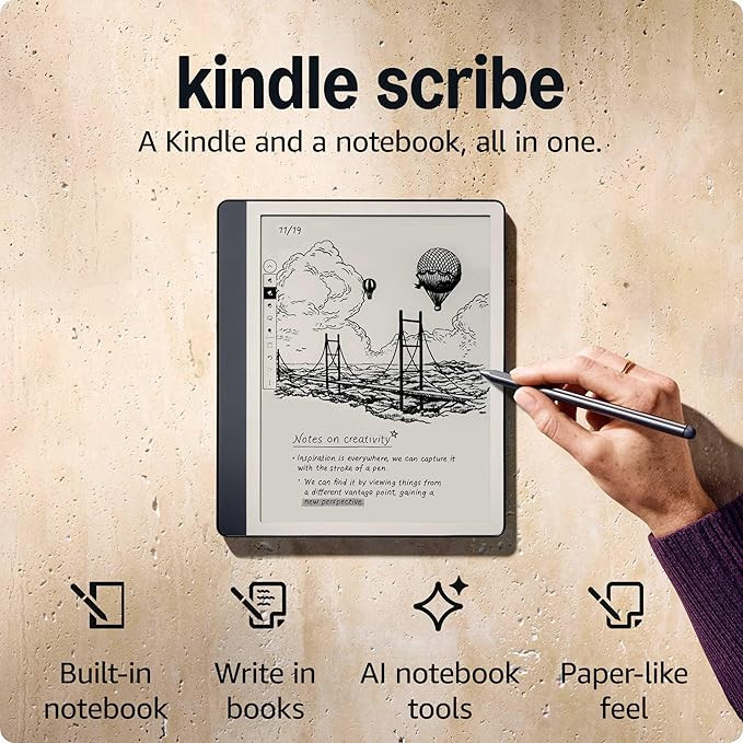 Amazon Kindle Scribe (64 GB) - Redesigned display with uniform borders. Now write directly on boo... | Amazon (US)