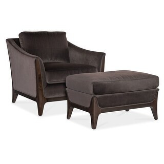 Wessin Fabric Chair and Ottoman Set, Brown - Bed Bath & Beyond - 40749177 | Bed Bath & Beyond