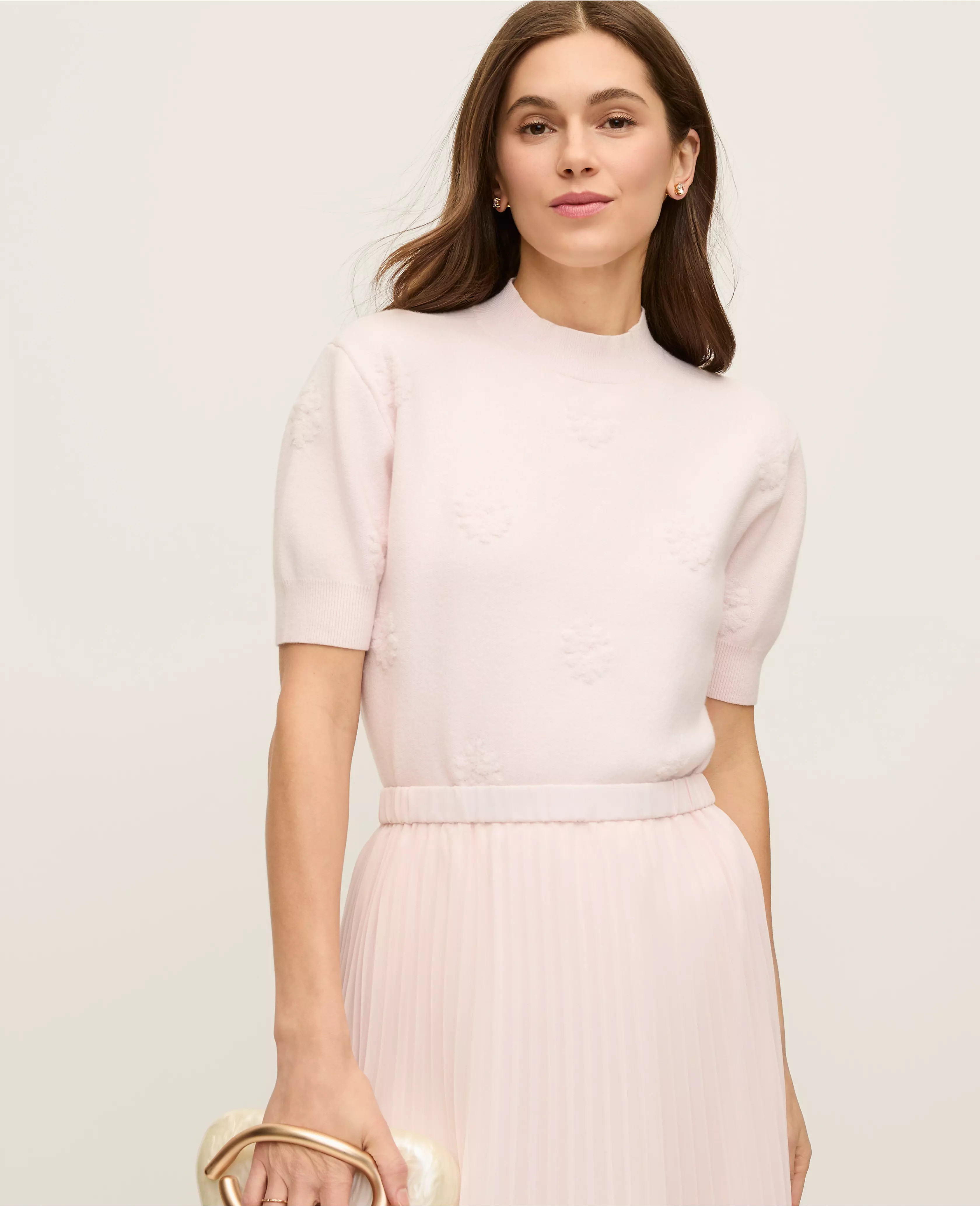 Daisy Appliqué Sweater Tee | Ann Taylor