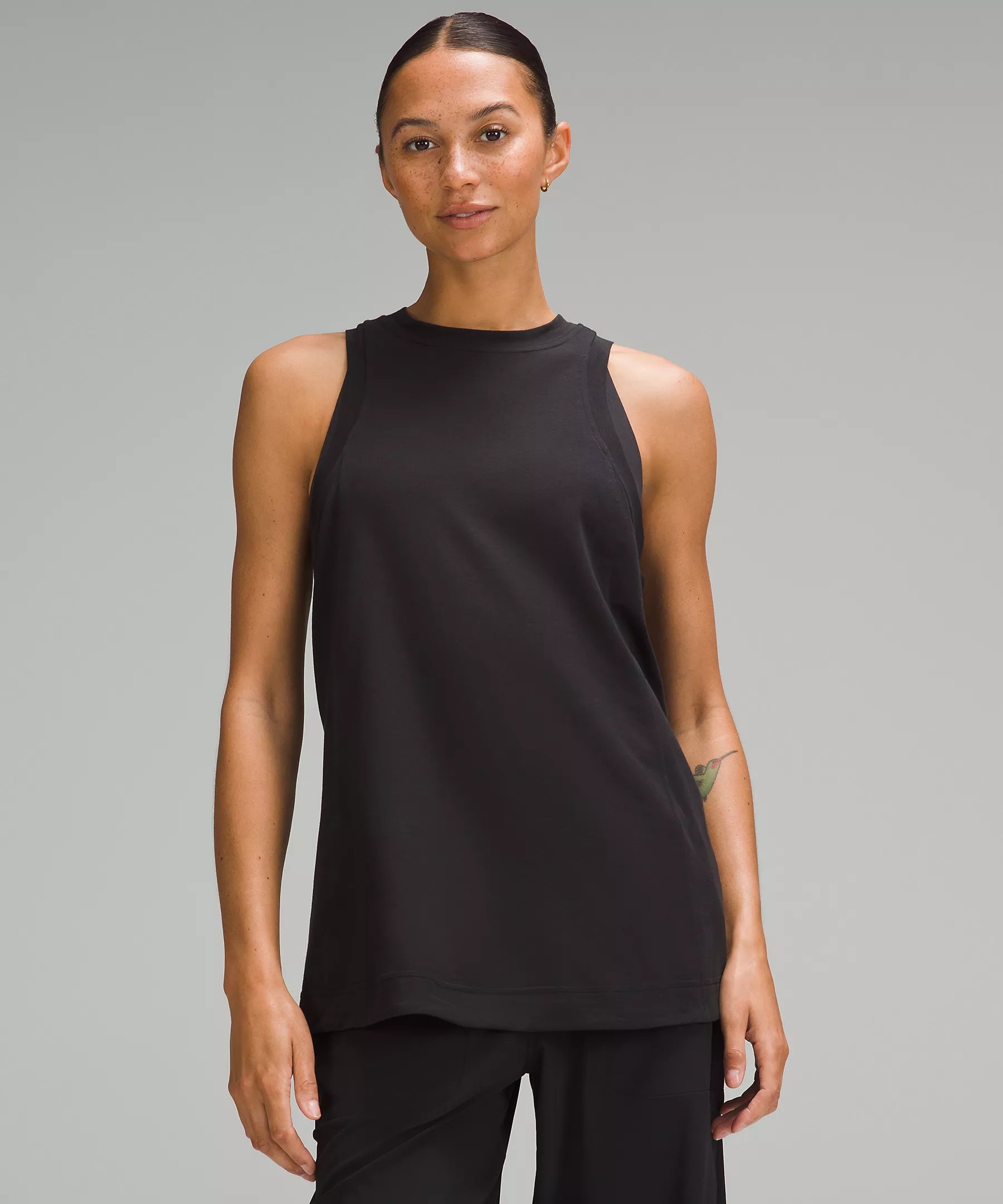 Long Cotton Crewneck Tank Top | Lululemon (US)