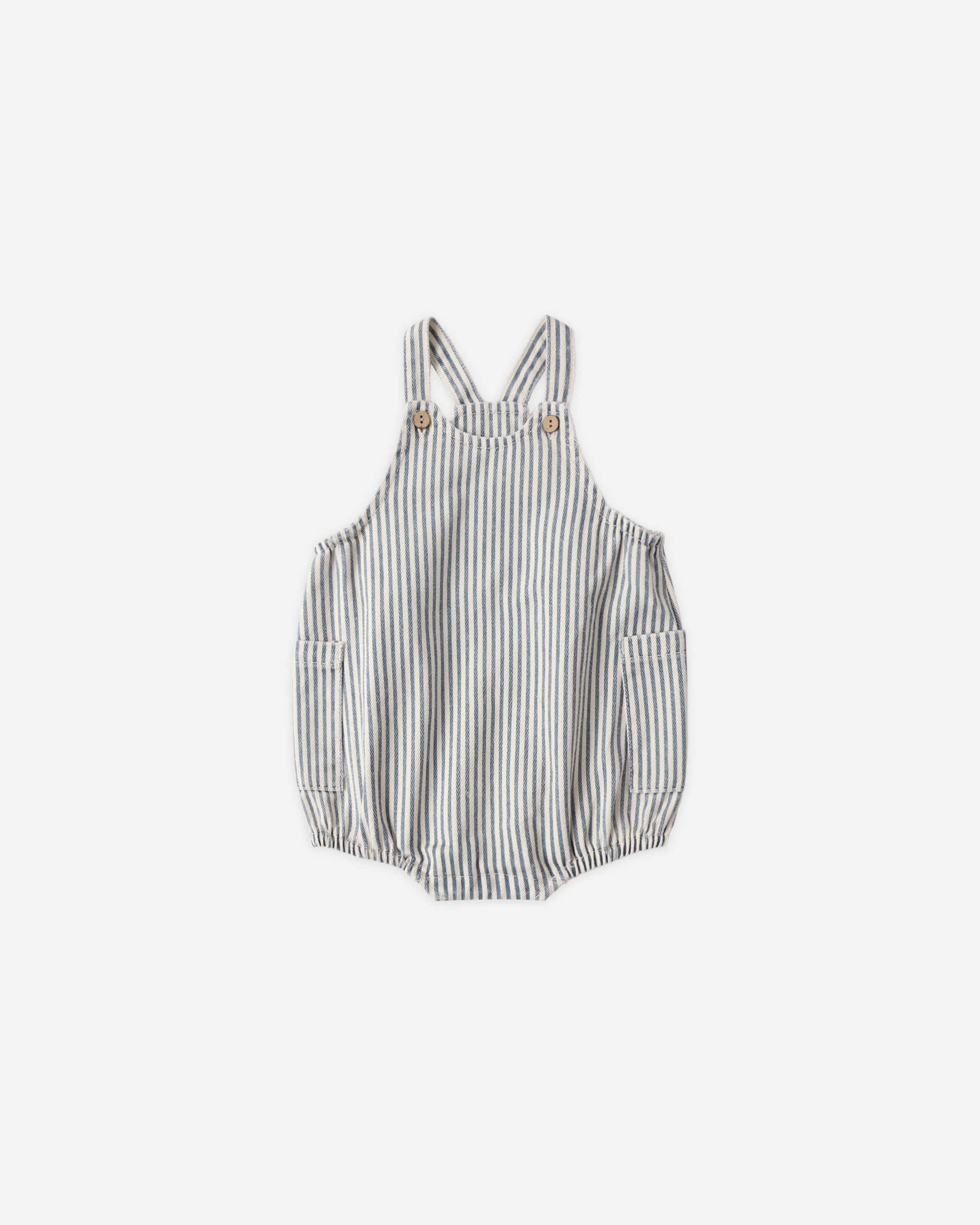 Lou Romper Railroad Stripe | Rylee + Cru