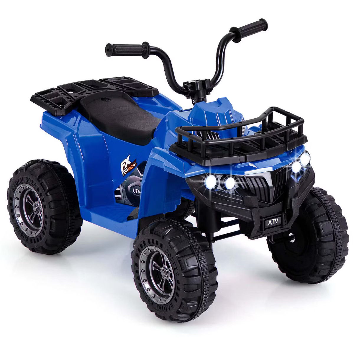 Costway Kids Ride On Electric ATV 6V 4-Wheeler Quad Car with One-Button Start Tread Tires Black/N... | Target