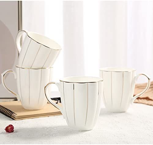 DUJUST Coffee Mug Set of 4(13.5oz), Luxury British Design with Handcrafted Golden Trims, 1st-Clas... | Amazon (US)