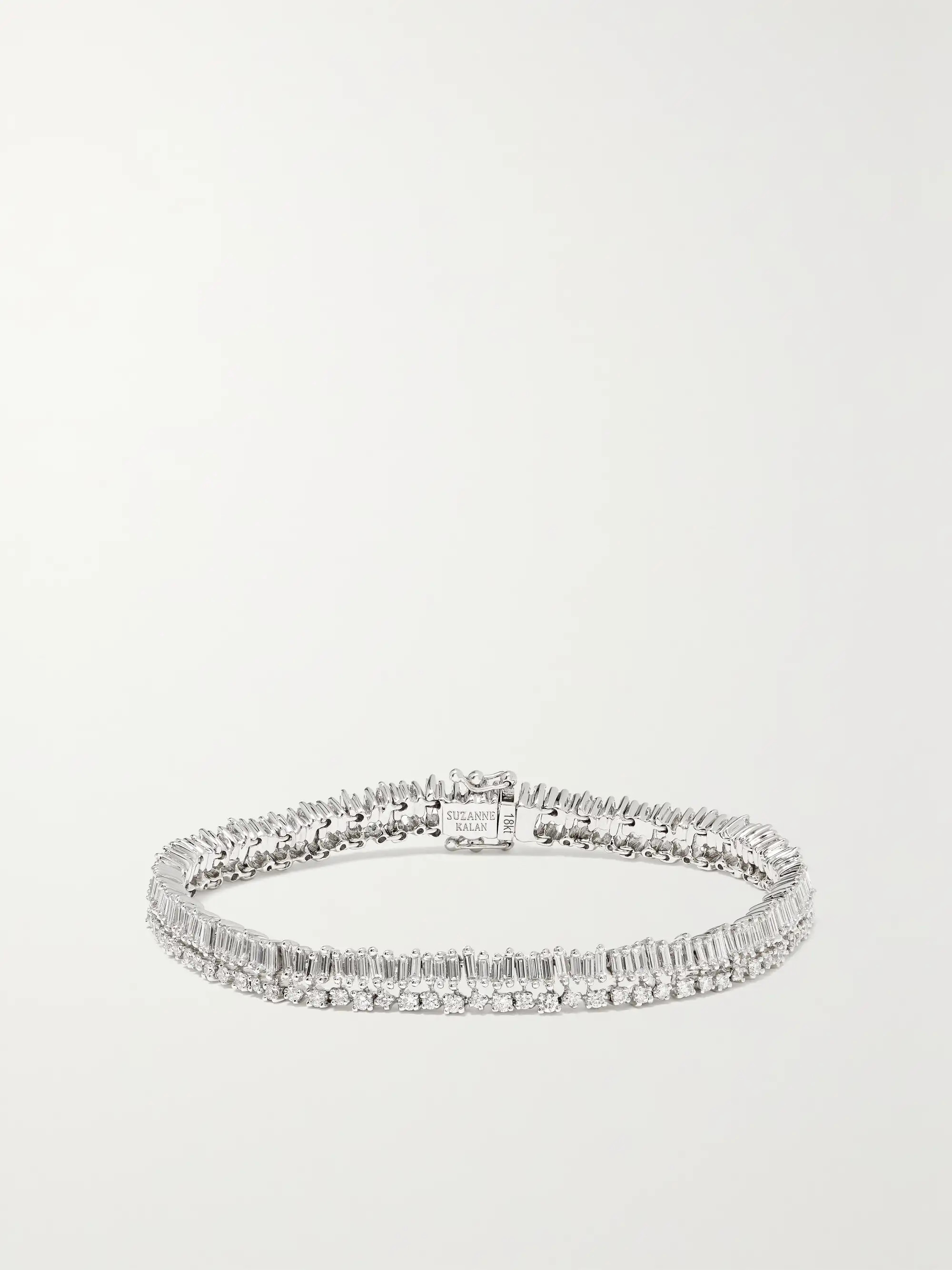 18-karat white gold diamond bracelet | NET-A-PORTER (US)