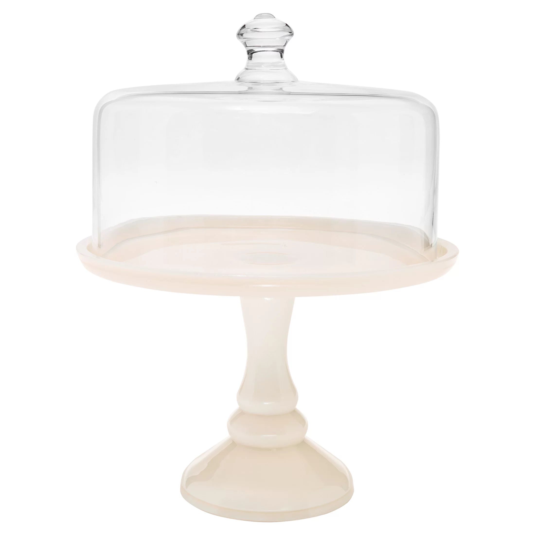 The Pioneer Woman Timeless Beauty 10-Inch Cake Stand with Glass Cover, Milk White - Walmart.com | Walmart (US)