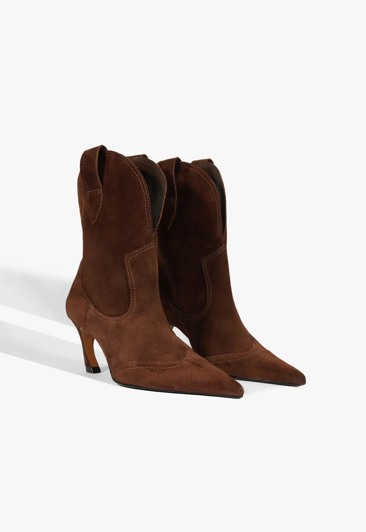 Maryann Curve Western Boot | Dark Brown Suede - SCHUTZ | Schutz (US)