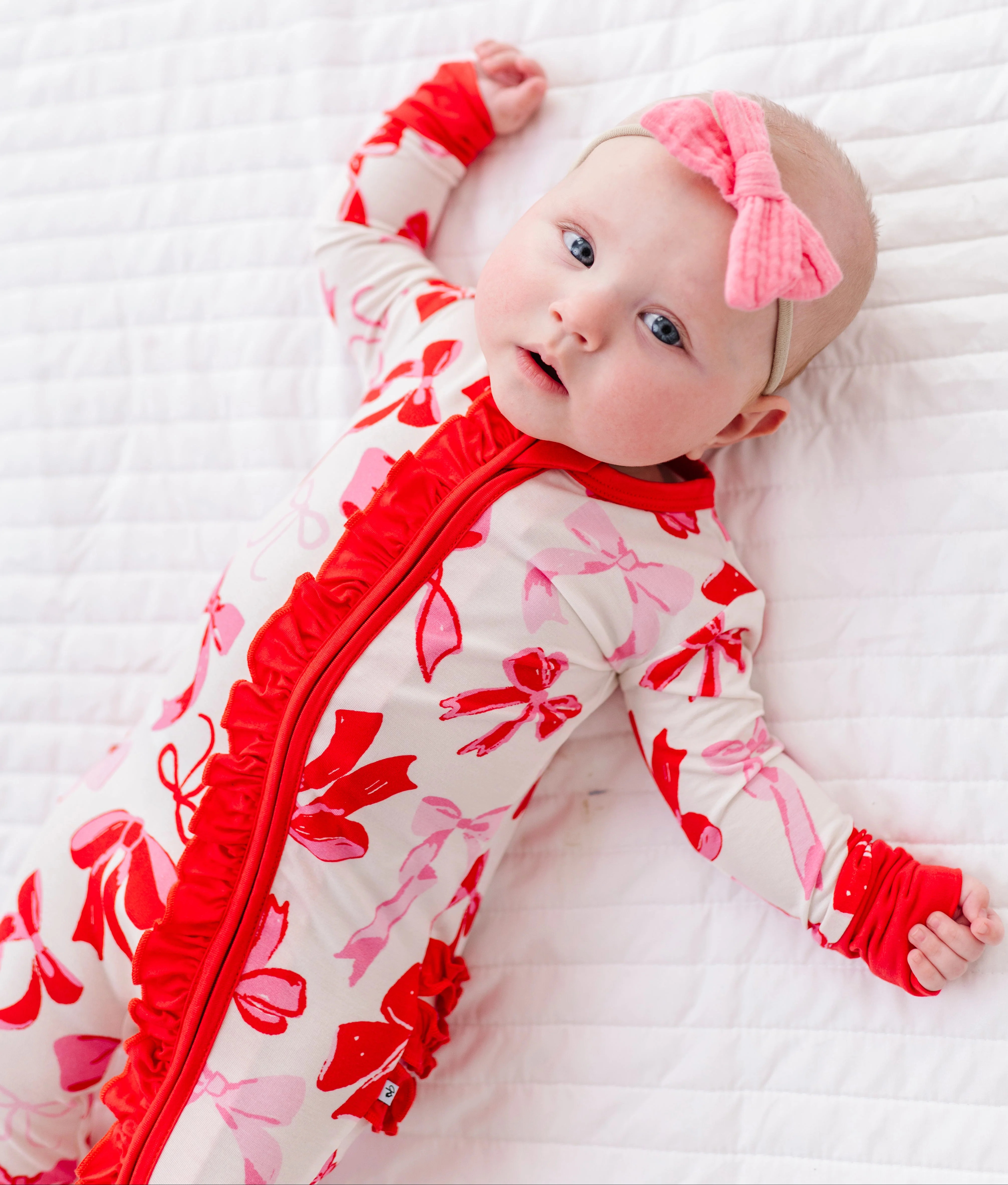 Blushing Bows Ruffle Convertible Romper | Birdie Bean