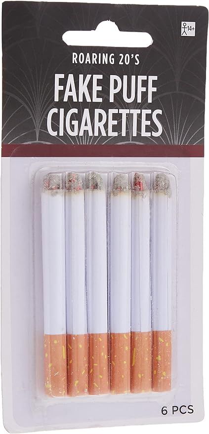 6-Piece Fake Puff Cigarettes | One Size | White | 1 Pack | Amazon (US)