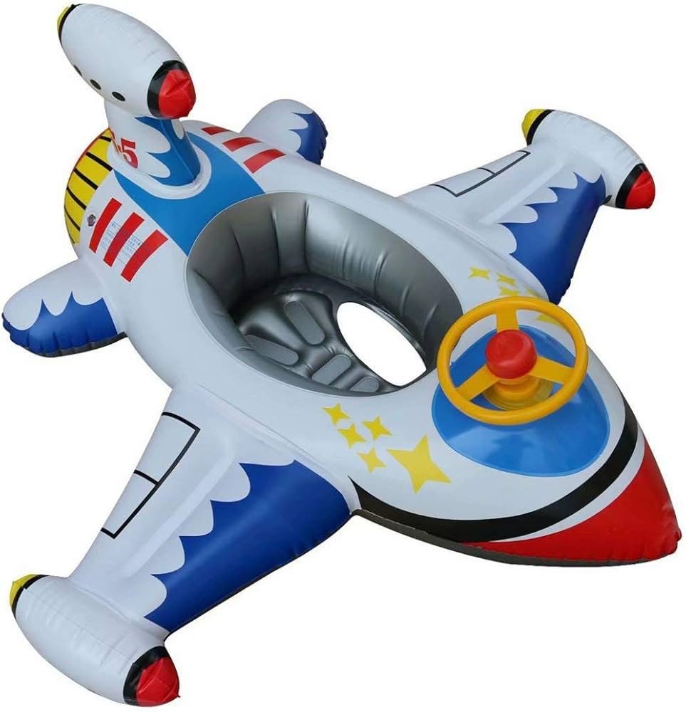 Airplane Baby Pool Float, Inflatable Airplane Swim Float for Toddler | Amazon (US)